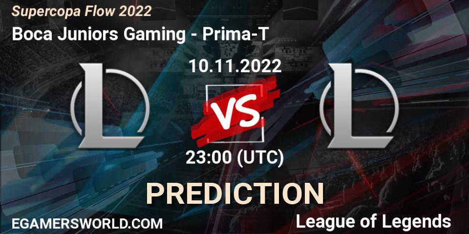 Boca Juniors Gaming contre Prima-T : prédiction de match. 10.11.2022 at 23:30. LoL, Supercopa Flow 2022