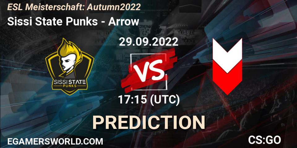 Sissi State Punks contre Arrow : prédiction de match. 29.09.2022 at 17:15. Counter-Strike (CS2), ESL Meisterschaft: Autumn 2022