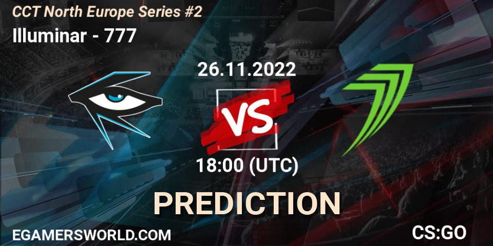 Illuminar contre 777 : prédiction de match. 26.11.22. CS2 (CS:GO), CCT North Europe Series #2