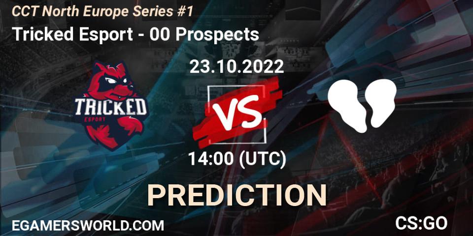 Tricked Esport contre 00 Prospects : prédiction de match. 23.10.2022 at 14:20. Counter-Strike (CS2), CCT North Europe Series #1