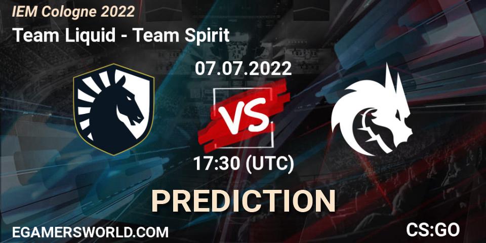 Team Liquid contre Team Spirit : prédiction de match. 07.07.2022 at 17:55. Counter-Strike (CS2), IEM Cologne 2022
