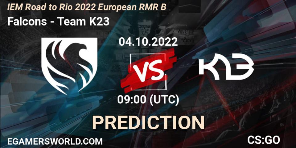 Falcons contre Team K23 : prédiction de match. 04.10.22. CS2 (CS:GO), IEM Road to Rio 2022 European RMR B