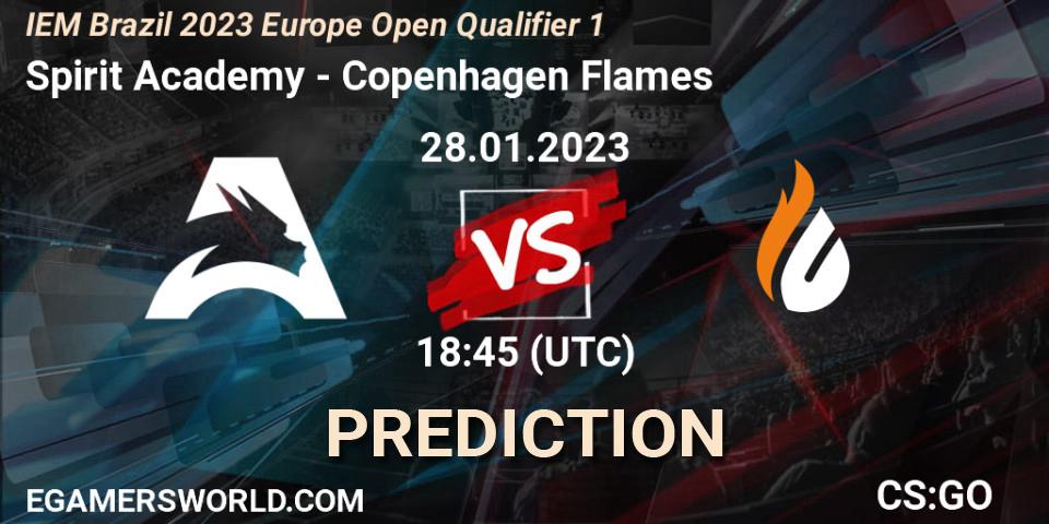 Spirit Academy contre Copenhagen Flames : prédiction de match. 28.01.23. CS2 (CS:GO), IEM Brazil Rio 2023 Europe Open Qualifier 1