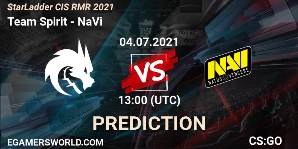 Team Spirit contre NaVi : prédiction de match. 04.07.21. CS2 (CS:GO), StarLadder CIS RMR 2021