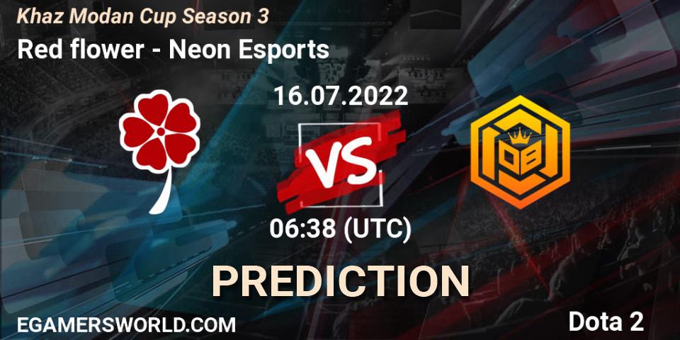 Red flower contre Neon Esports : prédiction de match. 16.07.2022 at 06:38. Dota 2, Khaz Modan Cup Season 3
