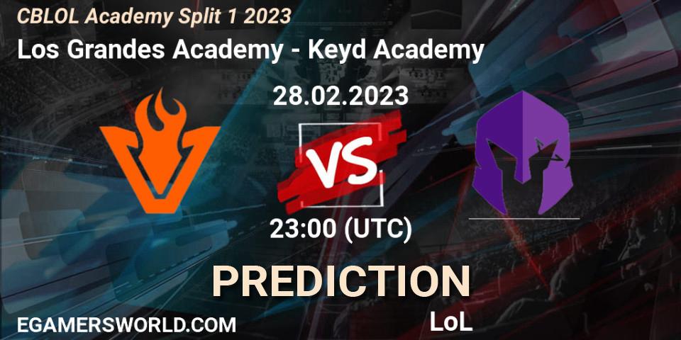 Los Grandes Academy contre Keyd Academy : prédiction de match. 28.02.2023 at 23:00. LoL, CBLOL Academy Split 1 2023