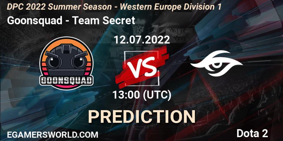 Goonsquad contre Team Secret : prédiction de match. 12.07.22. Dota 2, DPC WEU 2021/2022 Tour 3: Division I