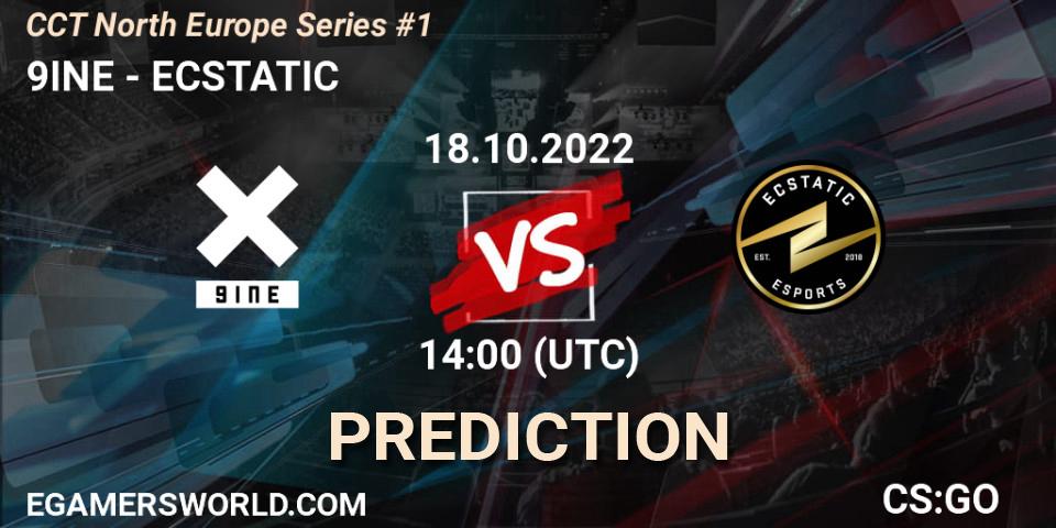 9INE contre ECSTATIC : prédiction de match. 18.10.22. CS2 (CS:GO), CCT North Europe Series #1