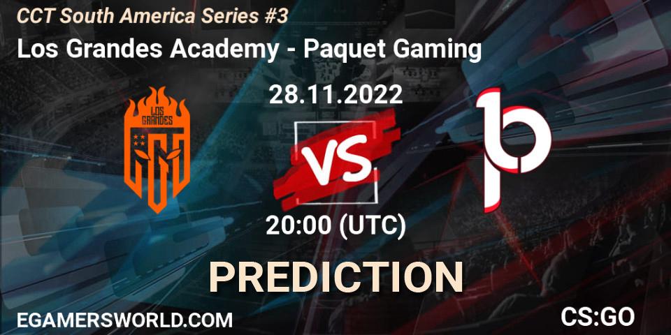 Los Grandes Academy contre Paquetá Gaming : prédiction de match. 28.11.22. CS2 (CS:GO), CCT South America Series #3