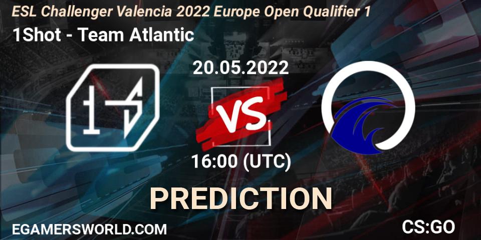 1Shot contre Team Atlantic : prédiction de match. 20.05.2022 at 16:05. Counter-Strike (CS2), ESL Challenger Valencia 2022 Europe Open Qualifier 1