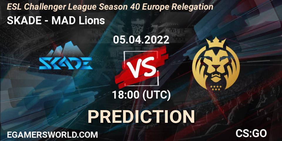 SKADE contre MAD Lions : prédiction de match. 05.04.22. CS2 (CS:GO), ESL Challenger League Season 40 Europe Relegation