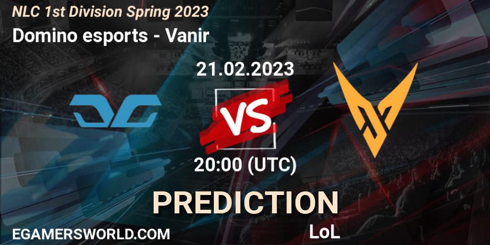 Domino esports contre Vanir : prédiction de match. 21.02.23. LoL, NLC 1st Division Spring 2023