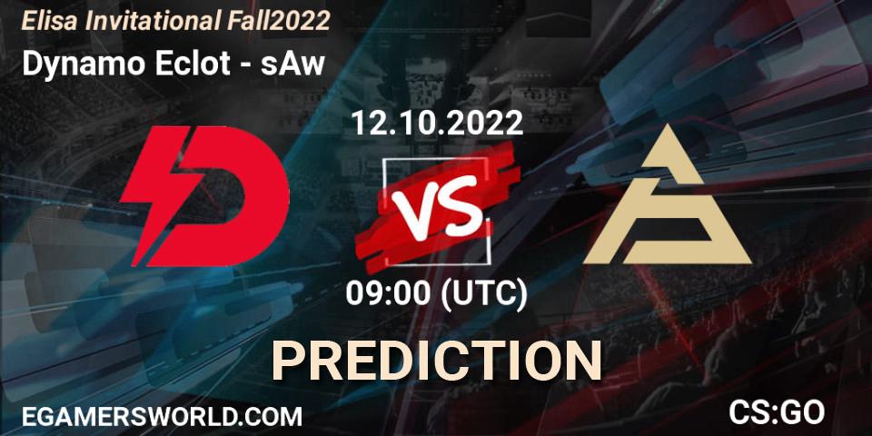 Dynamo Eclot contre sAw : prédiction de match. 12.10.2022 at 09:00. Counter-Strike (CS2), Elisa Invitational Fall 2022