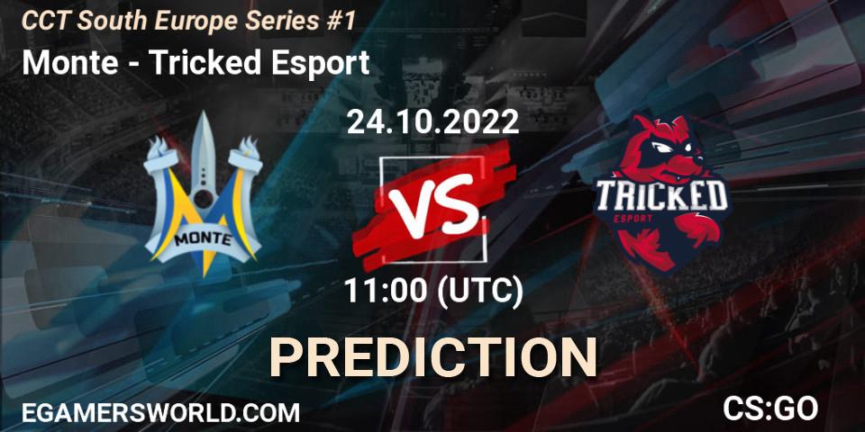 Monte contre Tricked Esport : prédiction de match. 24.10.22. CS2 (CS:GO), CCT South Europe Series #1