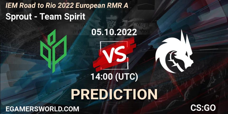 Sprout contre Team Spirit : prédiction de match. 05.10.22. CS2 (CS:GO), IEM Road to Rio 2022 European RMR A