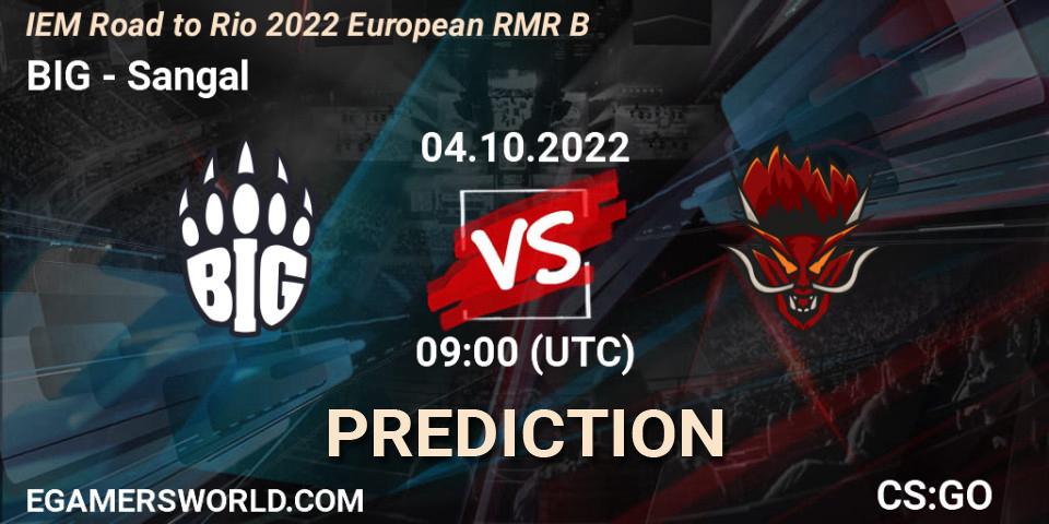 BIG contre Sangal : prédiction de match. 04.10.22. CS2 (CS:GO), IEM Road to Rio 2022 European RMR B