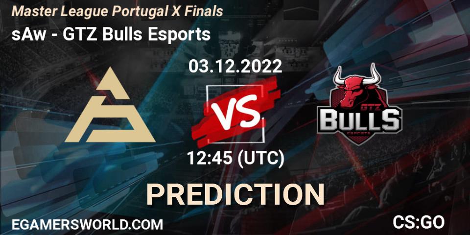sAw contre GTZ Bulls Esports : prédiction de match. 03.12.22. CS2 (CS:GO), Master League Portugal Season 10