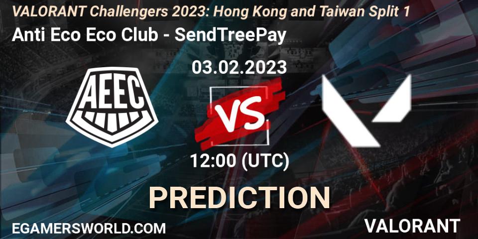 Anti Eco Eco Club contre SendTreePay : prédiction de match. 03.02.23. VALORANT, VALORANT Challengers 2023: Hong Kong and Taiwan Split 1