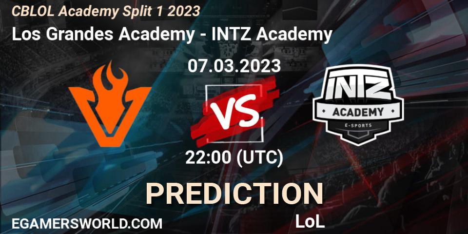 Los Grandes Academy contre INTZ Academy : prédiction de match. 07.03.23. LoL, CBLOL Academy Split 1 2023