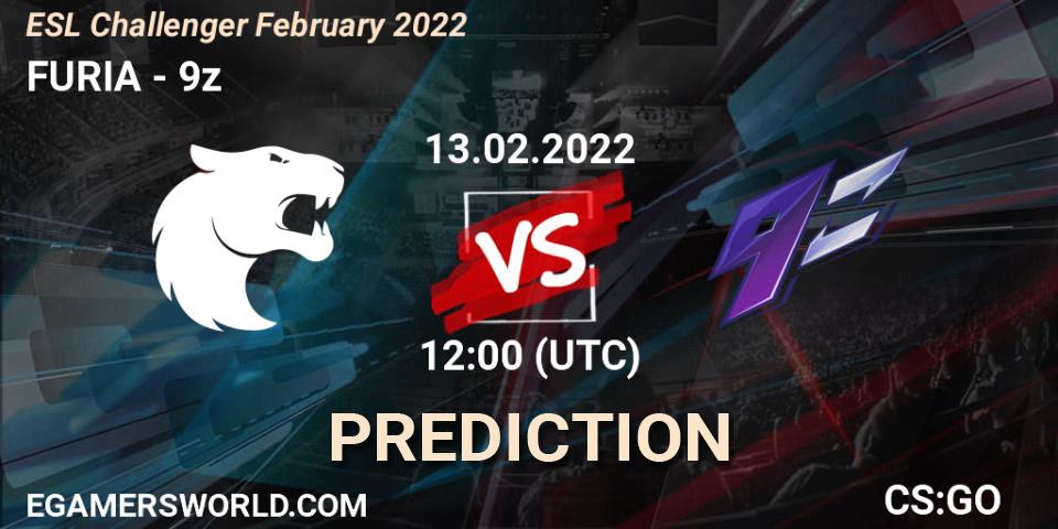 FURIA contre 9z : prédiction de match. 13.02.2022 at 12:00. Counter-Strike (CS2), ESL Challenger February 2022