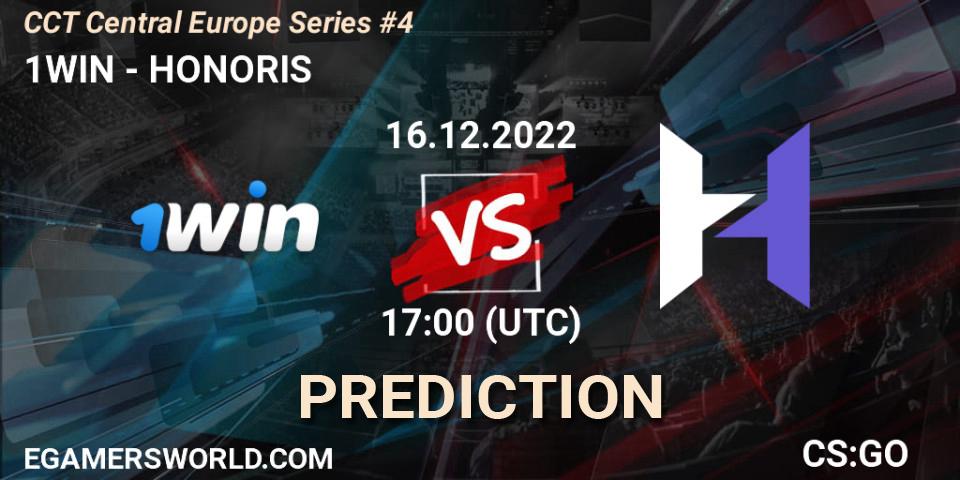1WIN contre HONORIS : prédiction de match. 16.12.2022 at 16:40. Counter-Strike (CS2), CCT Central Europe Series #4