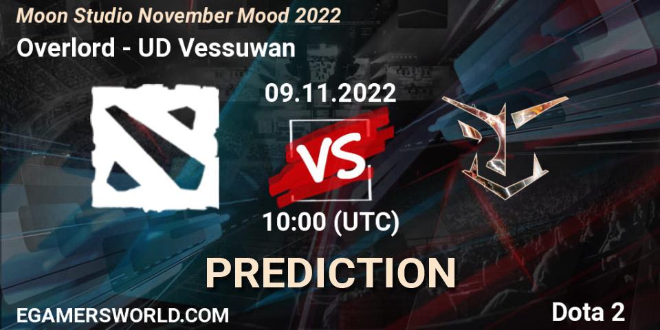 Overlord contre UD Vessuwan : prédiction de match. 09.11.2022 at 10:29. Dota 2, Moon Studio November Mood 2022