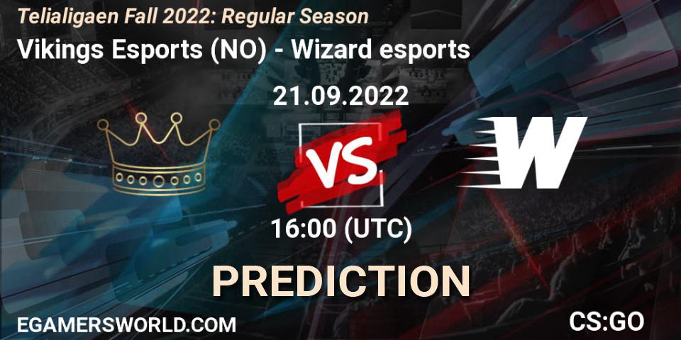 Vikings Esports contre Wizard esports : prédiction de match. 21.09.2022 at 16:00. Counter-Strike (CS2), Telialigaen Fall 2022: Regular Season