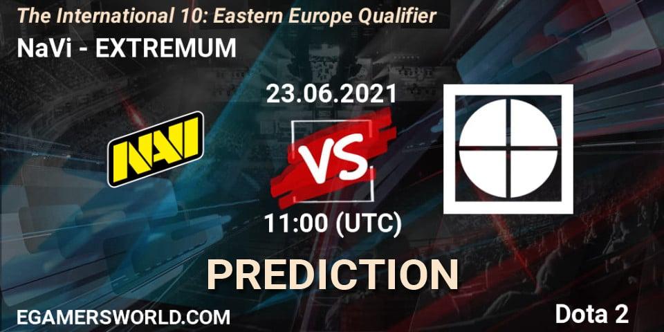 NaVi contre EXTREMUM : prédiction de match. 23.06.21. Dota 2, The International 10: Eastern Europe Qualifier