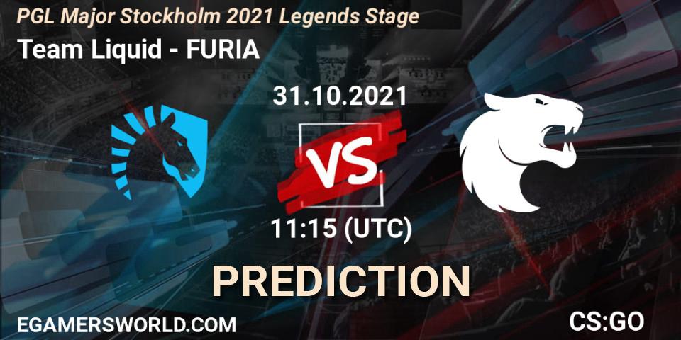 Team Liquid contre FURIA : prédiction de match. 31.10.21. CS2 (CS:GO), PGL Major Stockholm 2021 Legends Stage