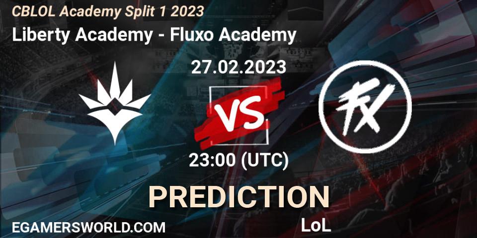 Liberty Academy contre Fluxo Academy : prédiction de match. 27.02.2023 at 23:00. LoL, CBLOL Academy Split 1 2023