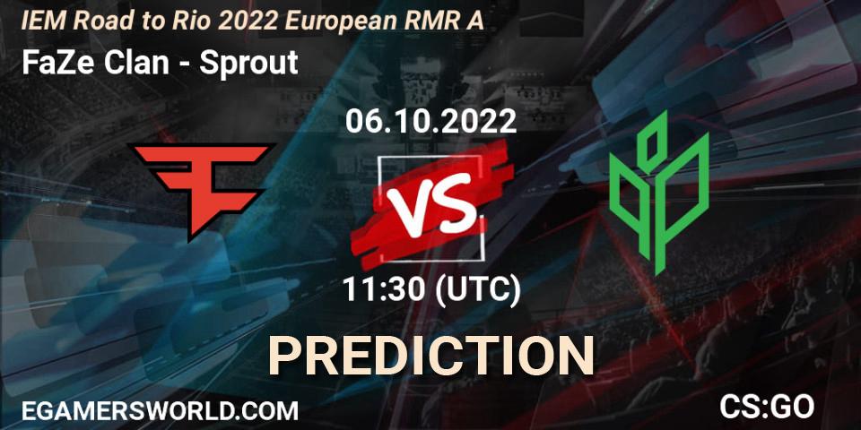FaZe Clan contre Sprout : prédiction de match. 06.10.22. CS2 (CS:GO), IEM Road to Rio 2022 European RMR A