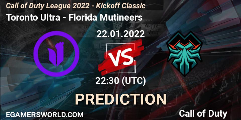 Toronto Ultra contre Florida Mutineers : prédiction de match. 22.01.22. Call of Duty, Call of Duty League 2022 - Kickoff Classic