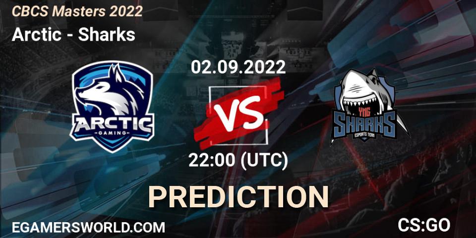 Arctic contre Sharks : prédiction de match. 02.09.2022 at 22:50. Counter-Strike (CS2), CBCS Masters 2022