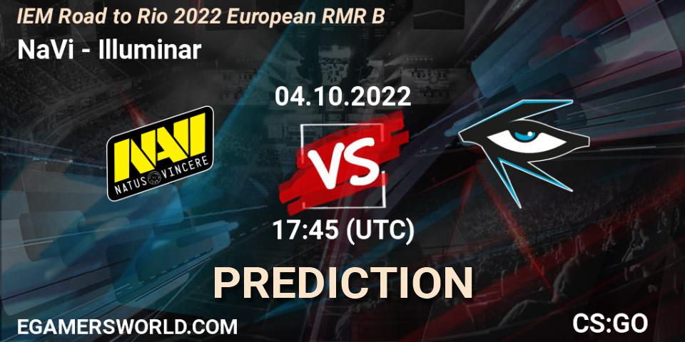 NaVi contre Illuminar : prédiction de match. 04.10.22. CS2 (CS:GO), IEM Road to Rio 2022 European RMR B