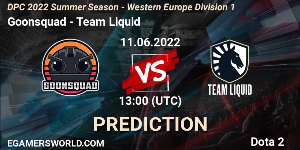 Goonsquad contre Team Liquid : prédiction de match. 11.06.2022 at 12:57. Dota 2, DPC WEU 2021/2022 Tour 3: Division I
