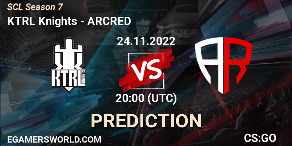 KTRL Knights contre ARCRED : prédiction de match. 25.11.2022 at 17:00. Counter-Strike (CS2), SCL Season 7: Challenger Division