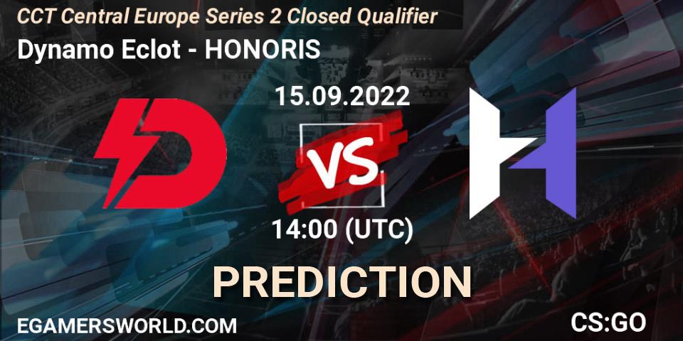 Dynamo Eclot contre HONORIS : prédiction de match. 15.09.2022 at 14:50. Counter-Strike (CS2), CCT Central Europe Series 2 Closed Qualifier