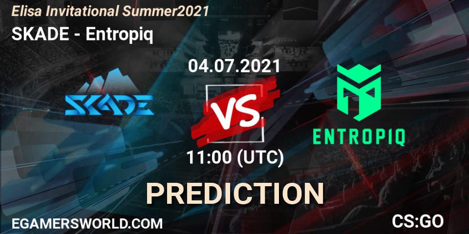 SKADE contre Entropiq : prédiction de match. 04.07.2021 at 11:00. Counter-Strike (CS2), Elisa Invitational Summer 2021