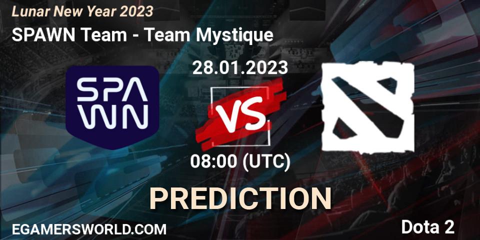 SPAWN Team contre Team Mystique : prédiction de match. 28.01.23. Dota 2, Lunar New Year 2023