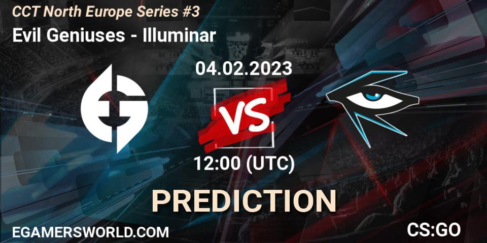Evil Geniuses contre Illuminar : prédiction de match. 04.02.23. CS2 (CS:GO), CCT North Europe Series #3