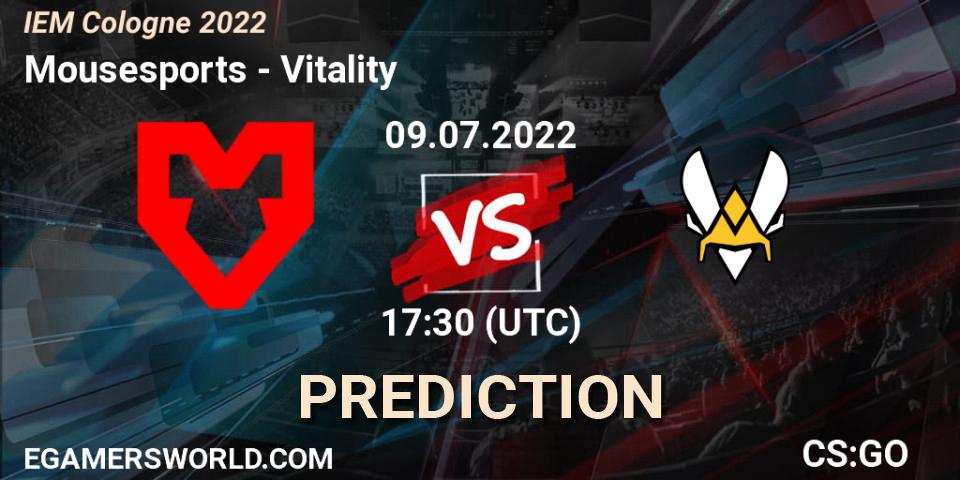Mousesports contre Vitality : prédiction de match. 09.07.2022 at 17:30. Counter-Strike (CS2), IEM Cologne 2022