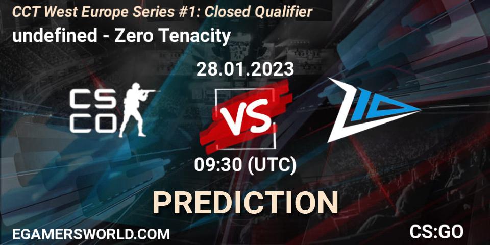 undefined contre Zero Tenacity : prédiction de match. 28.01.23. CS2 (CS:GO), CCT West Europe Series #1: Closed Qualifier