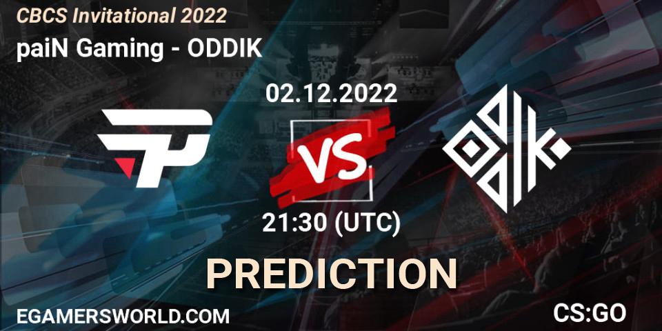 paiN Gaming contre ODDIK : prédiction de match. 02.12.22. CS2 (CS:GO), CBCS Invitational 2022