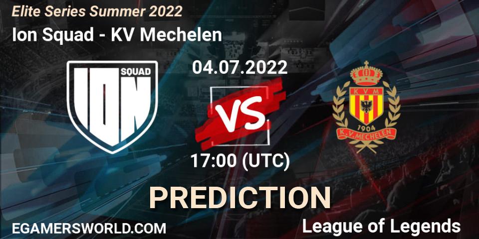 Ion Squad contre KV Mechelen : prédiction de match. 04.07.2022 at 17:00. LoL, Elite Series Summer 2022