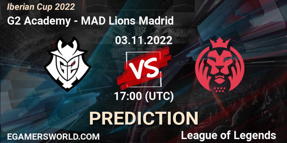 G2 Academy contre MAD Lions Madrid : prédiction de match. 01.11.22. LoL, Iberian Cup 2022