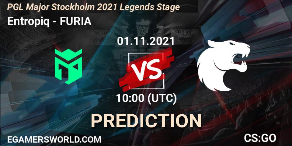 Entropiq contre FURIA : prédiction de match. 01.11.21. CS2 (CS:GO), PGL Major Stockholm 2021 Legends Stage