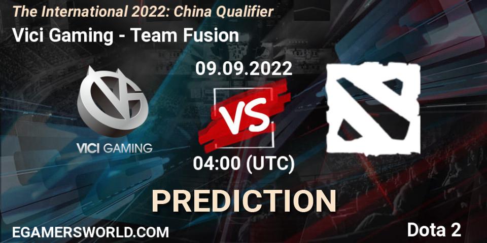 Vici Gaming contre Team Fusion : prédiction de match. 09.09.22. Dota 2, The International 2022: China Qualifier