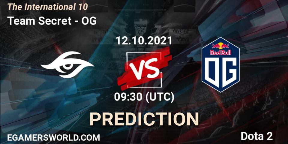 Team Secret contre OG : prédiction de match. 12.10.2021 at 12:10. Dota 2, The Internationa 2021