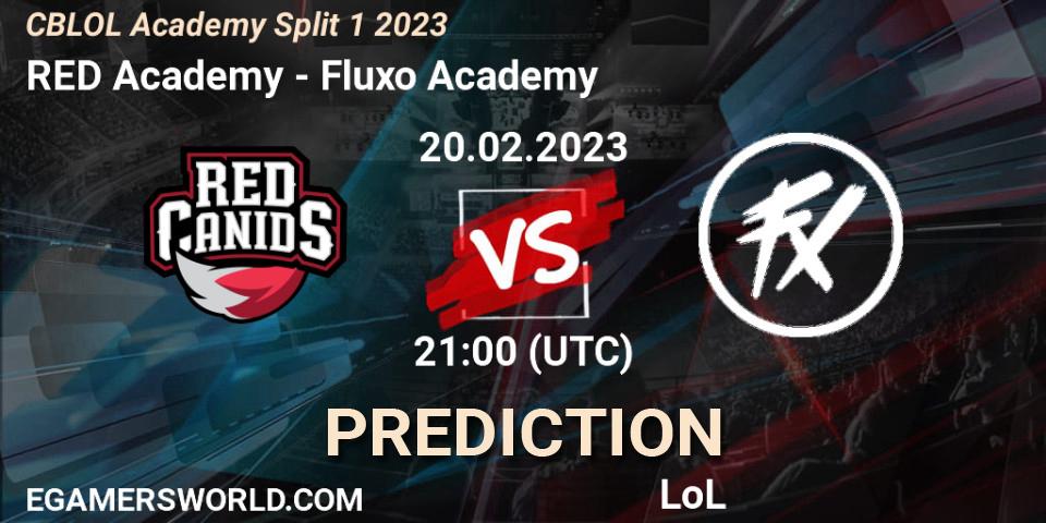 RED Academy contre Fluxo Academy : prédiction de match. 20.02.2023 at 21:00. LoL, CBLOL Academy Split 1 2023