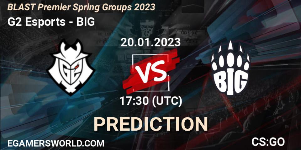 G2 Esports contre BIG : prédiction de match. 20.01.23. CS2 (CS:GO), BLAST Premier Spring Groups 2023